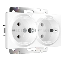 Розетка двойная с заземлением Werkel белый W1172001 4690389155352