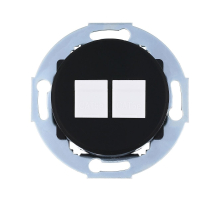 Розетка LK Studio компьютерная 2хRJ-45 кат. 5е с накладкой (черный) Vintage 886208-1