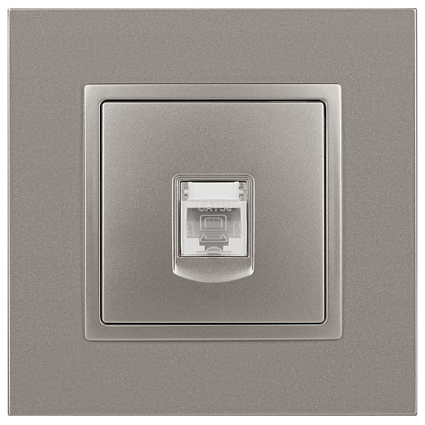 Розетка ЭРА Elegance 14-3107-16 RJ45, титан Б0065764