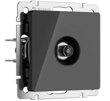 ТВ-розетка Werkel оконечная черный акрил W1183048 4690389197765