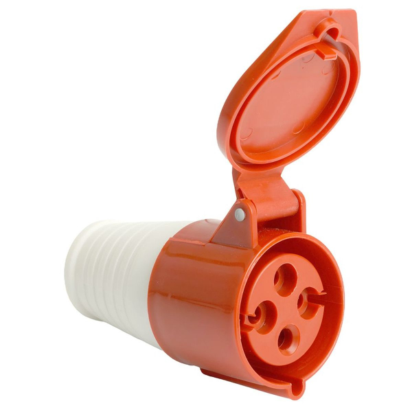 Розетка переносная 3P+PE Stekker с крышкой красный RST32-224-44 49442