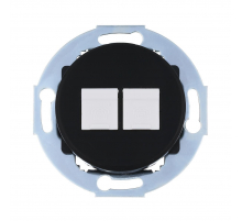 Розетка LK Studio телефонная 2хRJ-12 с накладкой (черный) Vintage 885908-1