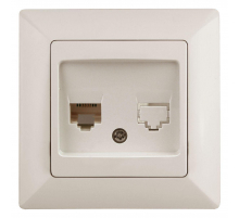 Розетка компьютерная RJ45 ЭРА Intro Solo слоновая кость 4-303-02 Б0043383