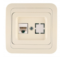 Розетка комп. двойная (1 шт. cat 5) Makel Mimoza 25035