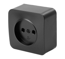 Розетка 2P Stekker София черный матовый MST10-11-05 49485