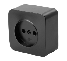 Розетка 2P Stekker София черный матовый MST10-11-05 49485