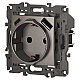 Розетка ЭРА Elegance 14-4108-16 2P+E 16A-250В со шторками с USB type-A+C 5В-3А титан Б0067695