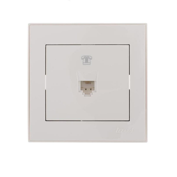 Розетка телефонная евро Lezard Rain белая 703-0202-137 Розетка телефонная евро Lezard Rain белая 703-0202-137