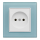 Розетка 2P Vesta-Electric Exclusive Blue голубой FRZ00040001SIN