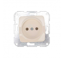 DEA Розетка 1-ая керамика б/з с/у 10А мех. Беж KRANZ KR-78-0244