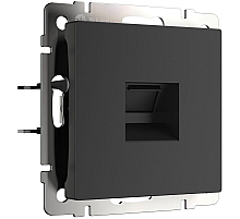 Телефонная розетка RJ-11 Werkel черный матовый WL08-RJ-11 4690389086755