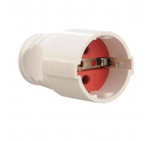 Розетка штепсельная Lezard Accessories бело-красная 715-0701-607