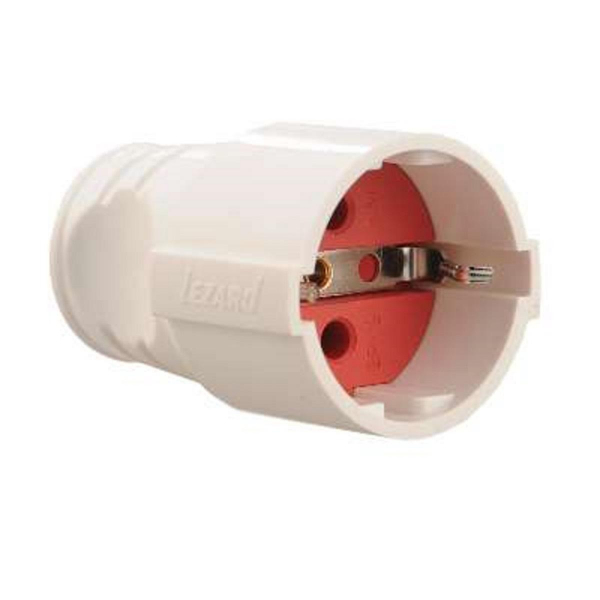 Розетка штепсельная Lezard Accessories бело-красная 715-0701-607 Розетка штепсельная Lezard Accessories бело-красная 715-0701-607