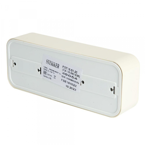 Розетка тройная 2P+PE Stekker Брест слоновая кость PST16-51-20 49054 Розетка тройная 2P+PE Stekker Брест слоновая кость PST16-51-20 49054