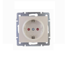 Розетка с защитой от детей Lezard Rain белый жемчуг 703-3088-124