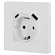 Розетка ЭРА Серия 12 12-4108-01М 2P+E 16A-250В со шторками с USB type-A+C 5В-3А белый матовый Б0067711
