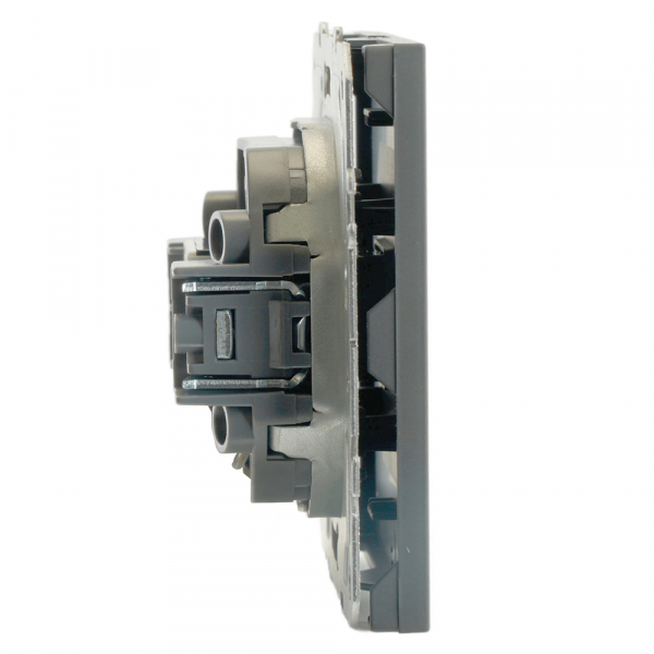 Розетка компьютерная 1-местная RJ-45 (механизм), STEKKER, серия Эмили, RST00-5117-05, черный уголь, soft touch 49847 Розетка компьютерная 1-местная RJ-45 (механизм), STEKKER, серия Эмили, RST00-5117-05, черный уголь, soft touch 49847