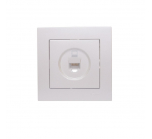 Розетка компьютерная Lezard Vesna белый жемчуг 742-3088-139