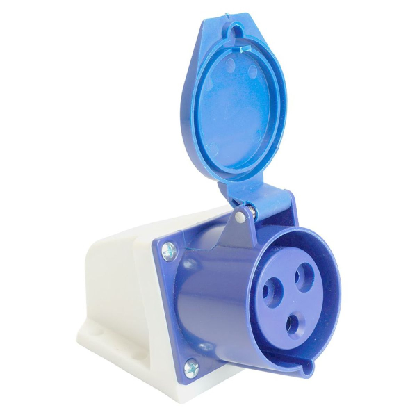 Розетка 2P+PE Stekker с крышкой синий RST32-123-44 49433