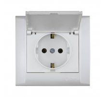 Розетка с заземлением и крышкой Makel Defne 42100029