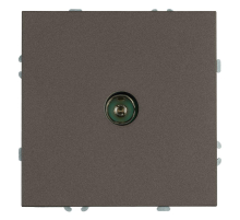 Розетка телевизионная 1-местная (механизм), Stekker, 75 Ом, 5-862МГц Эмили, RST00-5108-09, антрацит, soft touch 49927