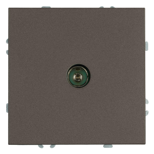 Розетка телевизионная 1-местная (механизм), Stekker, 75 Ом, 5-862МГц Эмили, RST00-5108-09, антрацит, soft touch 49927