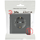 Розетка ЭРА Arktik 16-2101-06 с заземлением 2P+E Schuko 16А-250В графит Б0070419