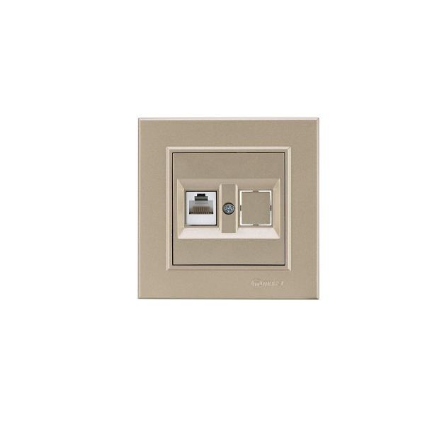 Розетка комп. двойная (1 шт. cat 5) Makel Karea 56057035 Розетка комп. двойная (1 шт. cat 5) Makel Karea 56057035