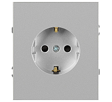 Розетка ЭРА Arktik 16-2101-03 с заземлением 2P+E Schuko 16А-250В алюминий Б0070416