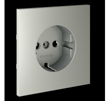 Накладка для розетки с заземлением S70 (сталь) Voltum VLS000605