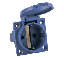 Розетка 112 панельная скрытая с крышкой 2Р+PЕ 16А 220В IP44 EKF ps-112-16-220