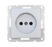 Розетка LK Studio без з/к, со шторками (серебристый металлик) LK80 843303-1