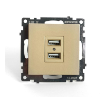 Розетка 2хUSB Stekker Катрин золото GLS10-7115-08 49229