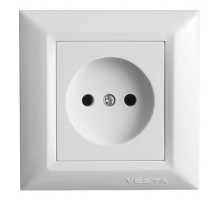 Розетка 2P Vesta-Electric Roma белый FRZ00010102BEL