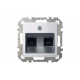 Розетка RJ45/RJ11 Liregus Epsilon серебро 28-185