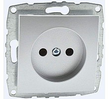 Розетка 2К Mono Electric Despina/ Larissa 16A 250V винтовое подключение серебро 500-002122-116