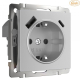 Розетка Werkel с быстрой зарядкой USB Type A+С серебристая W1171706 4690389176432