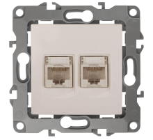 Розетка комбинированная RJ45+RJ11 ЭРА 12 12-3109-02 Б0018249