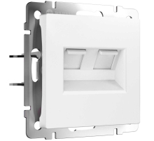 Розетка двойная Ethernet RJ-45 Werkel белый матовый W1181161 4690389192272