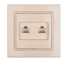 Розетка RJ-45+Phone СП бежевый Минск EKF ERK00-135-20