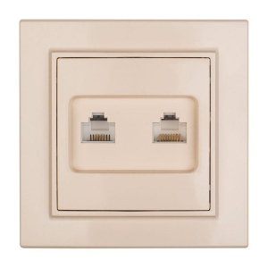 Розетка RJ-45+Phone СП бежевый Минск EKF ERK00-135-20