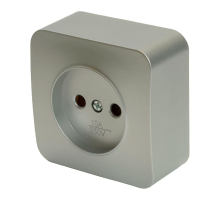 Розетка 2P Stekker София серебро MST10-11-03 49325