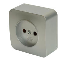 Розетка 2P Stekker София серебро MST10-11-03 49325