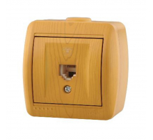 Розетка телефонная евро Lezard Nata ольха 710-0700-137