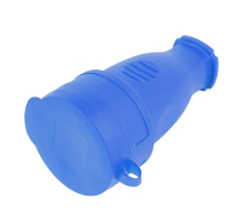 Розетка переносная 2P+PE Stekker Одри с крышкой синий RST16-21-44 39196