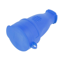 Розетка переносная 2P+PE Stekker Одри с крышкой синий RST16-21-44 39196