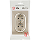 Розетка ЭРА Arktik 16-2105-04 двойная с заземлением 2X2P+E Schuko со шторками 16А-250В шампань Б0070457