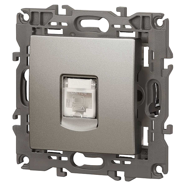 Розетка ЭРА Elegance 14-3107-16 RJ45, титан Б0065764