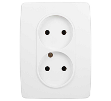 Розетка ЭРА Серия 12 12-2107-01М двойная 2X2P 16А-250В белый матовый Б0065688