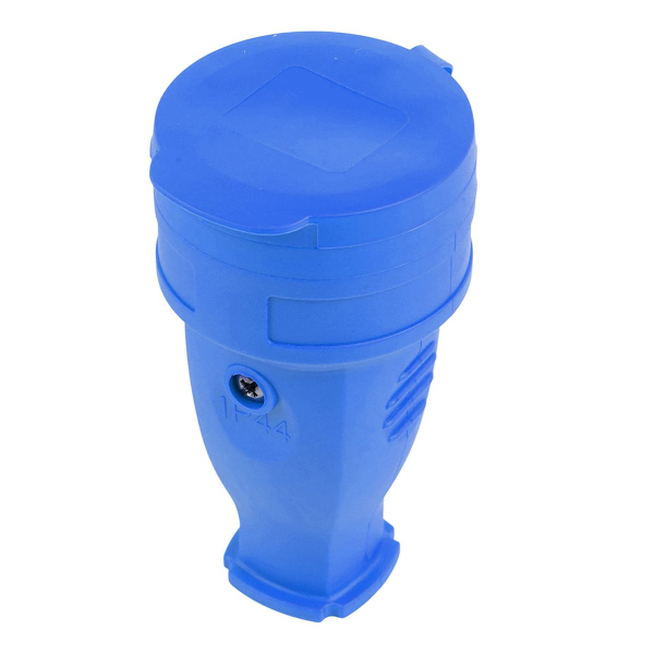 Розетка переносная 2P+PE Stekker Одри с крышкой синий RST16-21-44 39196